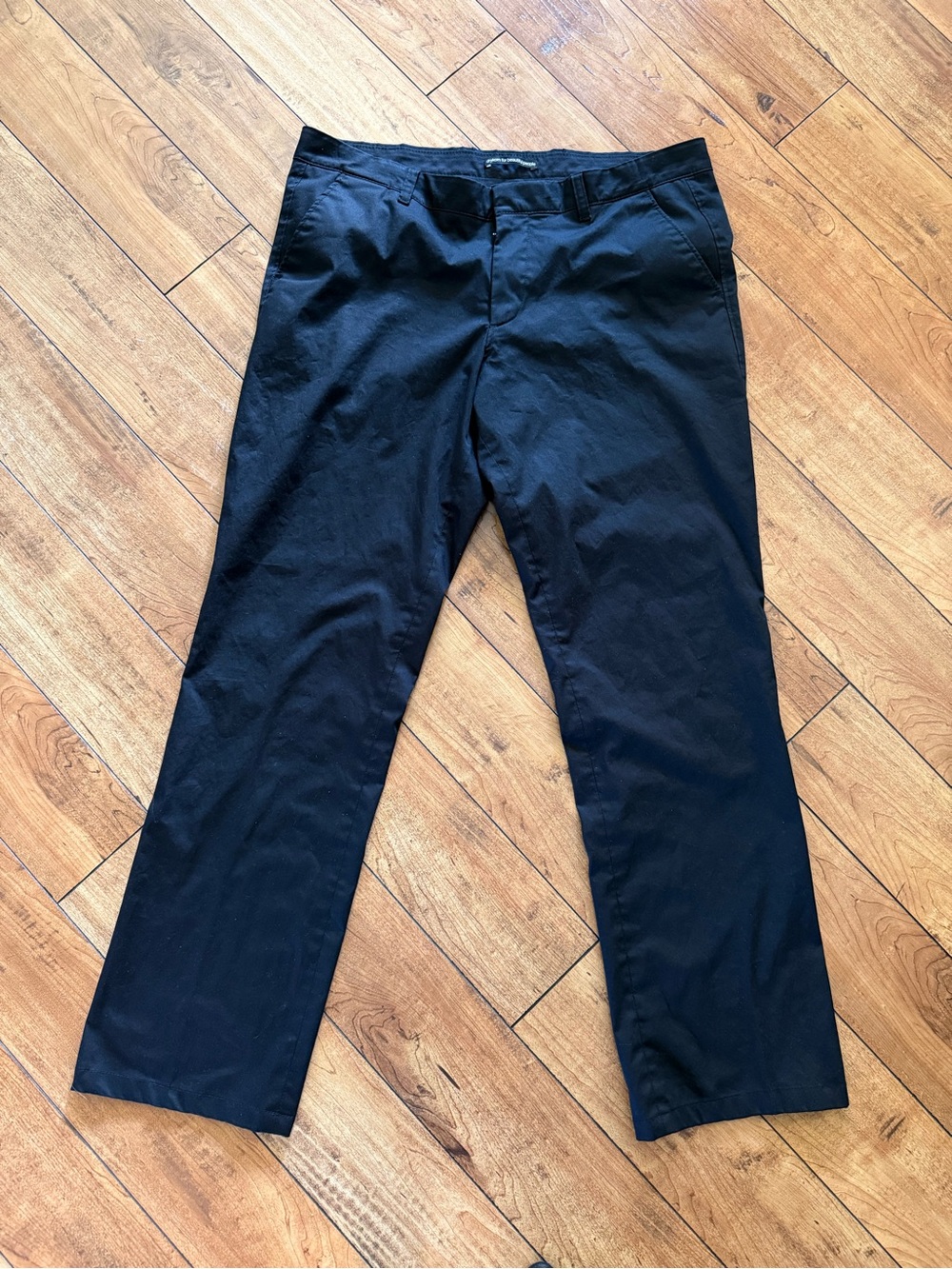 Men's Stretch Black Chino Pants — Tailored Comfort